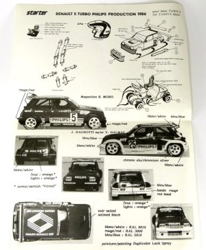 画像5: Starter 1/24Transkit Renault 5 Turbo Production 1986 Philips