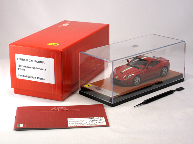 画像1: MR COLLECTION Ferrari California 150 Anniversario Unita d'italia Rosso corsa Italian Stripe