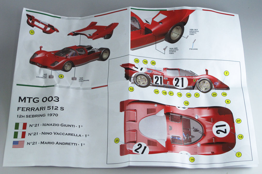 画像3: TAMEO / Montegrosso 1/43 kit MTG003 Ferrari 512S Sebring1970 Winner