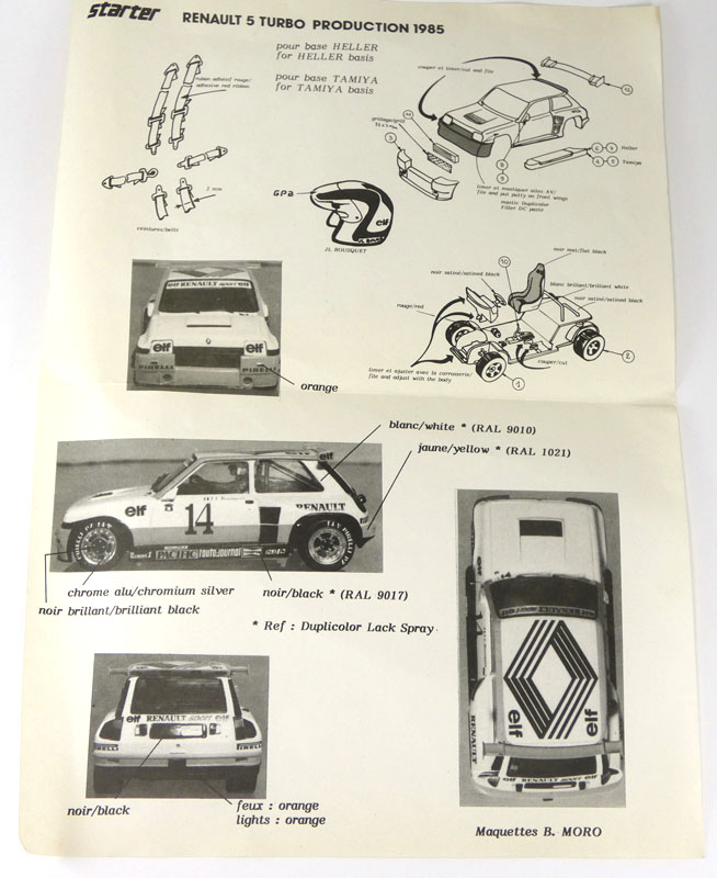 画像5: Starter 1/24Transkit Renault 5 Turbo Production 1985