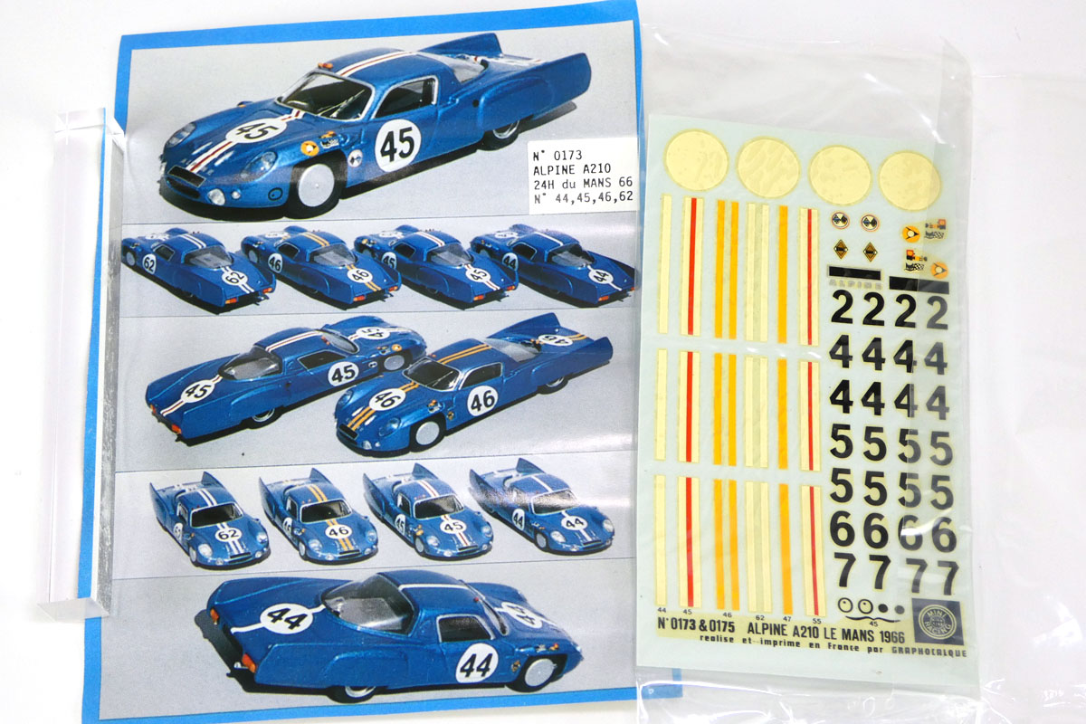 画像3: Mini Racing 173 Alpine A210 Le Mans 1966 #44/45/46/62