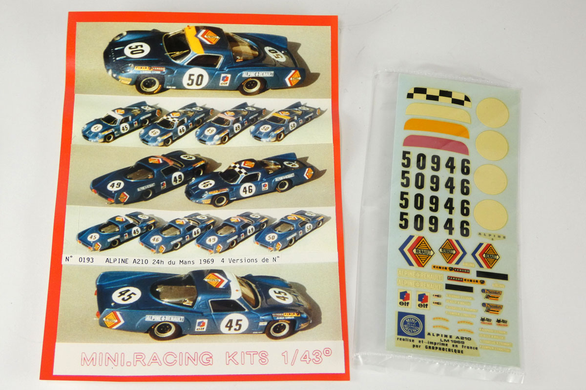 画像3: Mini Racing 193 Alpine A210 Le Mans 1969 #45/46/49/50